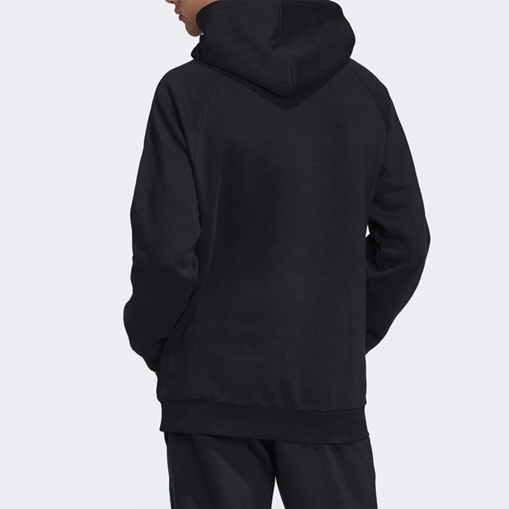 Adidas Fleece Lined Black Hoodie Sweatshirt size Large EUC - Picture 5 of 13